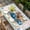 Pink Blue, variant on Black Plaid Easter Table Cloths for 6 Foot Rectangle Tables, Truck Spring Floral Bunny Animals Wooden Patio Waterproof Elastic Fitted Tablecloths, Washable Rectangular Table Cover for Camping