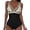 A_ Multicolor, variant on Women Zebra Stripe Print V Neck One Piece Swimsuit, High Waist Ruched Tummy Control Padded Bathing Suit, Classic Animal Print Casual Pool Swimwear Multicolor L