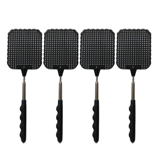 Plástico Telescópico Extensible Matamoscas Varilla Telescópica De Acero Inoxidable Flapper Mosquito Bug Swatter 4 Piezas Serendint HA029149-00