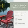 thumbnail image 2 of Northbeam Outdoor Portable Foldable Wooden Adirondack Deck Lounge Chair, Red, 2 of 8