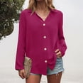 thumbnail image 2 of Godom Women's Long Sleeve Button Down Shirts -Free Office Work Blouse, 2 of 7