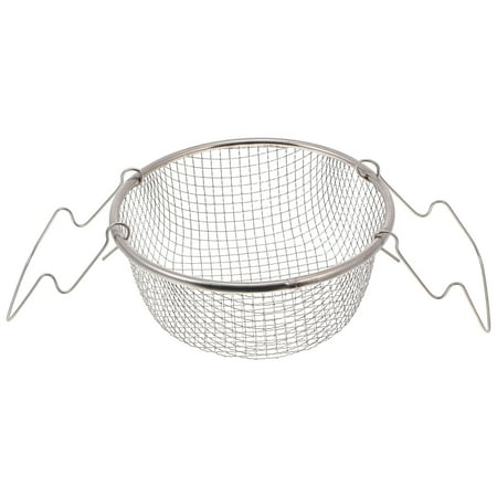 

1Pc Frying Basket Food Fried Basket Kitchen Stainless Steel Fry Basket (Silver)