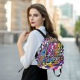thumbnail image 6 of FORMRS Mini Backpack Purse for Women Quilted Travel Daypack Casual Shoulder Bag, Purple Wavy Plaid, 6 of 7
