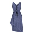 thumbnail image 4 of Yourumao Western Dresses for Women Crisscross Plunge Sleeveless Sundress Lace High Low Cowgirl Vintage Dress for Cocktail Party, 4 of 7