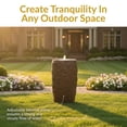thumbnail image 2 of Sunnydaze Cylinder Brown Outdoor Bubble Fountain, LED Light, 2 of 13
