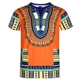 thumbnail image 2 of Short Sleeve T Shirts For Men Pattern Print Casual Loose Crew Neck Short Sleeve T Shirt Comfortable 2026 Spring Summer Fall Work Tee Pullover Outfits Orange XXXL, 2 of 4