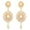 D169 Gold, variant on by Touchstone gold tone Indian bollywood faux Emerald dazzling bridal jewelry chandelier earrings for women