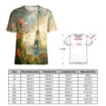 thumbnail image 2 of Blossoming Paris Eiffel Tower Women's T-Shirt Short Sleeve T Shirts Tops Tee Ladies Loose T, 2 of 6