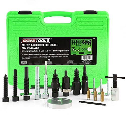 OEMTOOLS 37150 Kit d'Outils pour Pochette A/C, Enlève et Installe les Pochettes AC Pressées, Kit d'Embrayage de Compresseur AC pour Utilisation avec Ford, GM, et Chrysler, Outils de Voiture