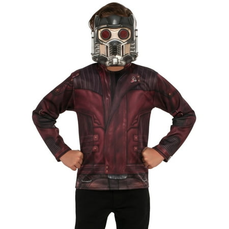 Guardians Of The Galaxy Vol. 2 Boys Starlord Costume Top Shirt With Mask