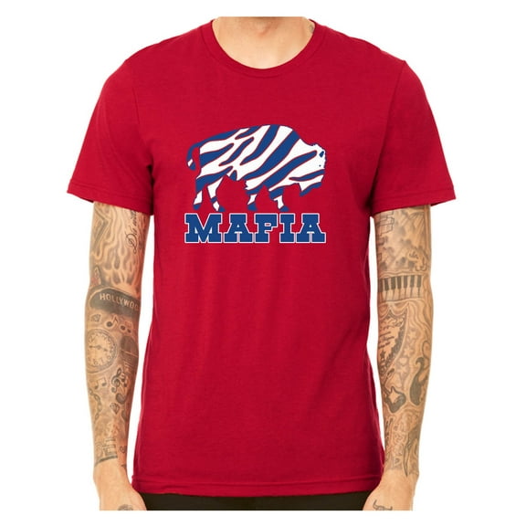 TRIBLEND Bills Mafia Josh Allen Zubaz Logo T-Shirt MEDIUM
