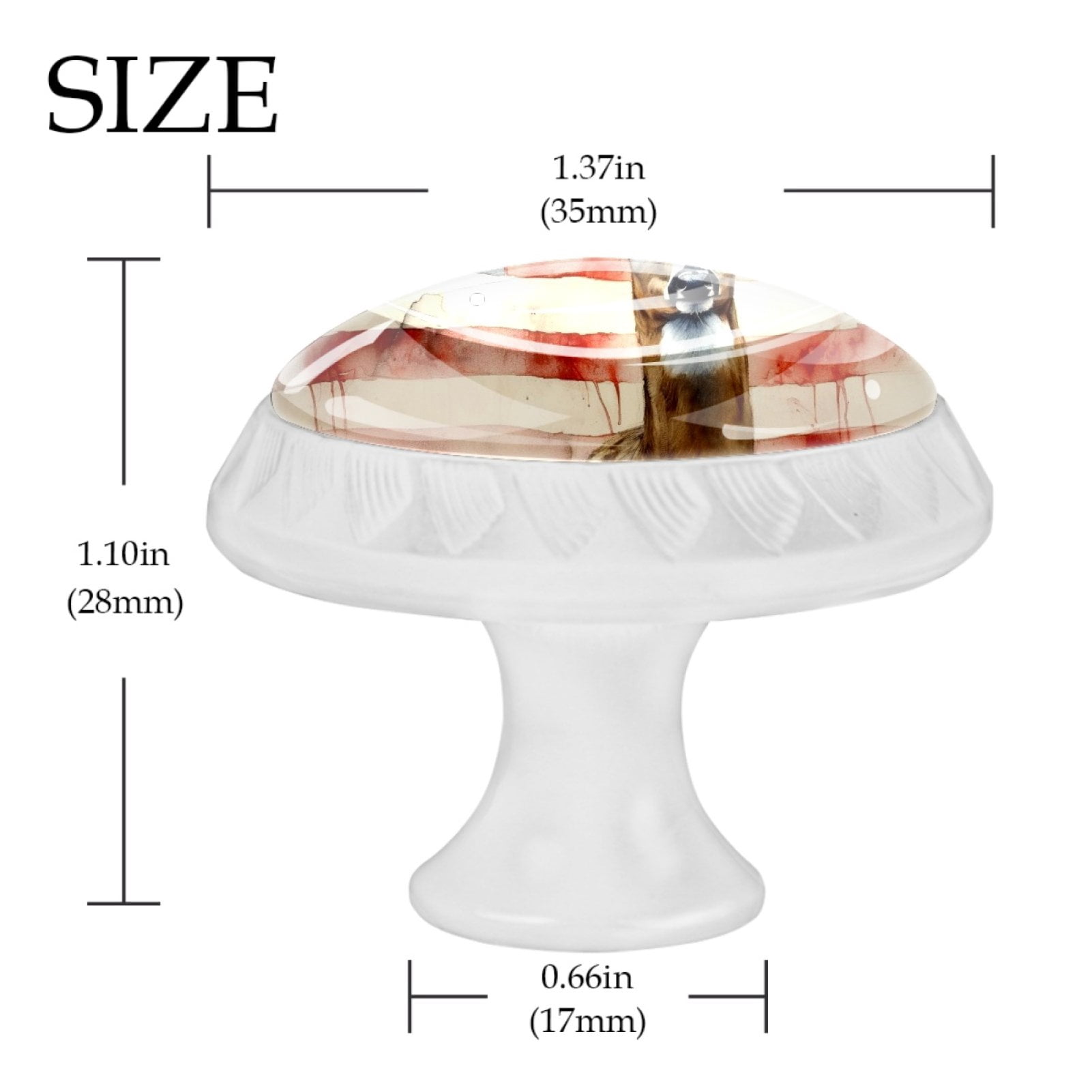 4 Pcs Deer and American Flag Knobs for Kitchen Cabinet Cupboard Dresser Bookcase Drawer Pulls Handles Round Home Decor