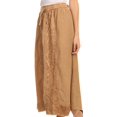 thumbnail image 4 of Sakkas Indra Thin Lightweight Summer Bohemian Skirt With Detailed Lace Embroidery - Beige - One Size Regular, 4 of 5