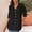 Black summer tops 2023 women, variant on Dyegold Summer Tops for Women 2023, Women Tops and Blouses Button Down Pleated Blouses Loose Fit Casual Tshirts Roll-Up Sleeve V Neck Button Up ​Tunics Top