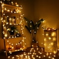 thumbnail image 4 of Christmas Snowflake String Lights, 49 ft 100 LED Connectable Christmas Fairy Lights with 8 Modes, Waterproof Plug in Snowflake Lights for Christmas Party Home Christmas Tree Decorations (Warm White), 4 of 7