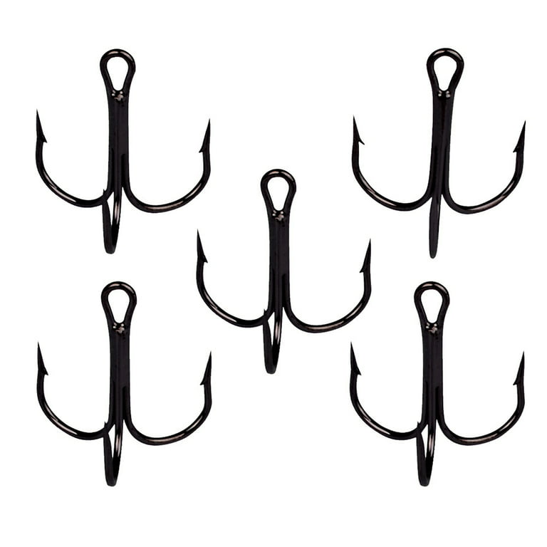 50pcs Fishing Treble Hook Worm Bait Holder Fish Tackle Tools Accessories, Silver