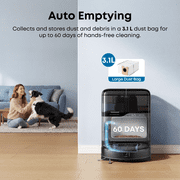 Eufy Robot Vacuum Omni C20, Vacuum and Mop Combo, 7,000 Pa Suction, Ultra-Slim 3.35-Inch, Self-Emptying All-in-One Station