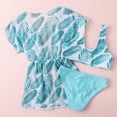 thumbnail image 5 of CAUYDY 2T 3T 4T Toddler Kids Girls 3 Piece Bikini Swimsuit 5T 6T 7T 8T Children Girls Bathing Suit with Cover Ups 10T 11T 12T 13T Teen Girls Summer Swimwear (Sizes 10-11 Years,H03-Sky Blue), 5 of 7