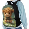 thumbnail image 4 of HUIACONG Cute Dragon Print School Backpack for Ages 6-18 Unisex Large Capacity Lightweight Water Resistant Bookbag for Girls Boys Elementary Middle High School Use, 4 of 6