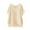 Beige, variant on Women's Plus Size Cotton Linen T-Shirt, Short Sleeve Loose Fit Summer Top, Breathable Cotton Linen Solid Color Blouse for Casual Everyday Wear, Vacation and Relaxed Outfits Beige L