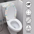thumbnail image 3 of HELLHERO Toilet Seat Protector for Elastic Bottom Elastic Fabric Stretch Easy to Install Stretchy Fabric Adjustable Elastic Installation Adds Holiday Charm, 3 of 7
