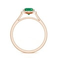 thumbnail image 3 of Natural Pear Shaped Emerald Halo Engagement Ring with Moissanite in Rose Gold Plated/ 925 Sterling Silver| Teardrop May Birthstone, Birthday, Anniversary, Wedding Jewelry, Ring Size 9, 3 of 4