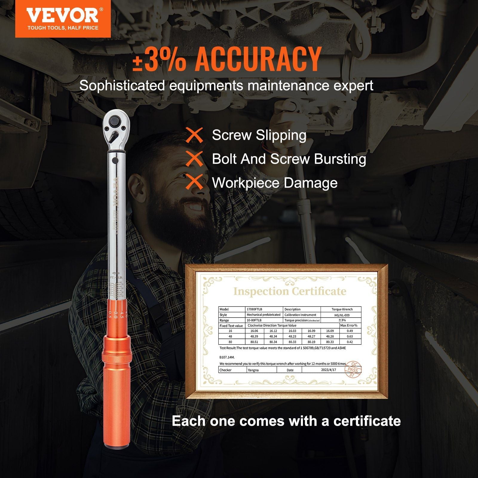 Torque Wrench  3/8-inch Drive Click Torque Wrench 10-80ft.lb/14-110n.m  Dual-Direction Adjustable Torque Wrench Set  Mechanical Dual Range Scales Torque Wrench Kit with Adapters Extension