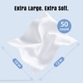 thumbnail image 3 of Ourmed Life 50Ct Large Face Disposable Towels 12''x10'' Plant-Based Face Wipes Aging Unscented Facial Washcloths with Moisture for Sensitiveness, 3 of 12