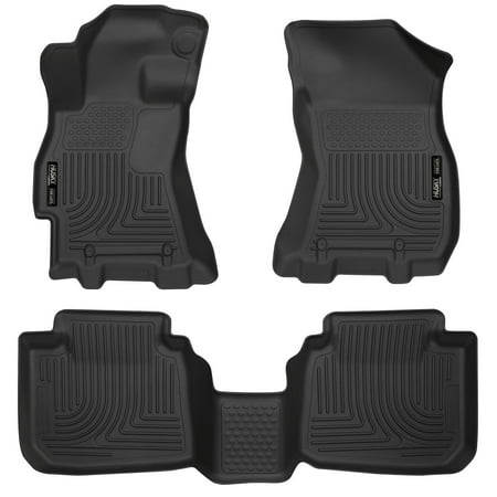 Husky Liners Front & 2nd Seat Floor Liners Fits 15-18 (Best Floor Mats For Subaru Outback)