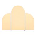 thumbnail image 2 of Joernso 3Pcs/Set Wedding Arch Cover Double Sided Stretchy Spandex Fitted Arch Backdrop Stand Cover Round Top Arch Cover Fabric for Baby Shower Birthday Party Banquet, 2 of 8