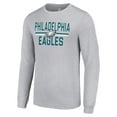 thumbnail image 2 of Men's Starter Heather Gray Philadelphia Eagles Team Mesh Print Graphic Long Sleeve T-Shirt, 2 of 3