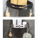 thumbnail image 1 of Cesta triangular de acero inoxidable 304, trípode para baño, estante de almacenamiento colgante de esquina negra para inodoro sin perforaciones LingWen 8390613741783, 1 of 1