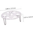 thumbnail image 3 of Sale Today Clearance! Round Serving Tray with Adjustable Egg Steaming Rack – Stainless Steel Eggs Steamer, Adjustable Height for Cooking, Serving Tray for Eggs & Steaming Food, 3 of 9