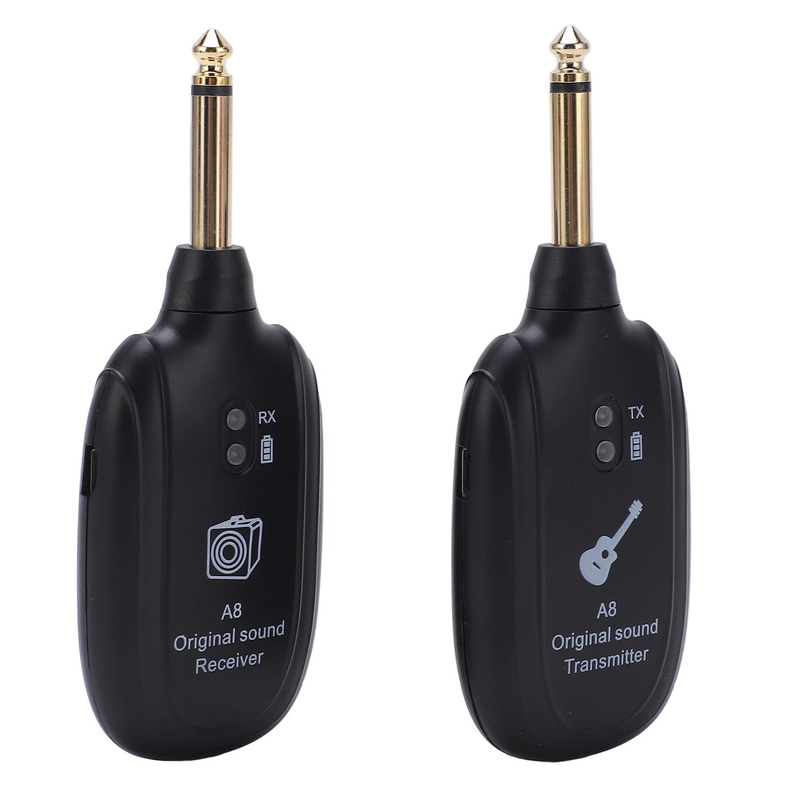 Guitars Transmitter Receiver, 4ms Delay UHF Transmission Rechargeable Wireless Guitar System For