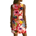 thumbnail image 7 of QUNYINEY Sleeveless Women's Sundresses A Line Beach Floral Mini Tank Dress V Neck Loose Fit with Pockets Casual Dresses, 7 of 7