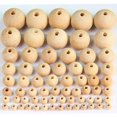 thumbnail image 4 of 100x 6mm + 50x 10mm + 50x 8mm Cuentas De Madera Redondas Naturales Para Manualidades DIY, 4 of 9