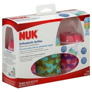 NUK Orthodontic Bottle, 5 oz, Camo, 3 count