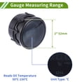 thumbnail image 4 of Unique Bargains Oil Temp Temperature Gauge Meter Kit Chrome Plating Engine Temp Gauge 2" 52mm Colorful 40Degrees Celsius-140Degrees Celsius, 4 of 6