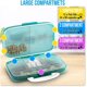thumbnail image 4 of Organizador de pastillas Pastillero hermético Dispensador de pastillas grande Soporte para suplementos de viaje para el hogar Clasificador de vitaminas portátil Tamaño gigante 8 compartimentos Contenedor hermético de vitaminas Medicina diaria Sincero Electrónica, 4 of 5