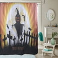 thumbnail image 4 of Blantye Halloween Impermeable poliéster baño Calabaza Cortina de Ducha decoración con 12 Ganchos para baño de Hotel, 4 of 12