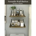 thumbnail image 2 of Afuly Floating Shelves Deep Wall Shelf , Wall Mounted Large Storage Wood Shelf Rustic for Home Decor, Set of 2, 16 inch Floating Shelf for Living Room, Bathroom, Bedroom, Kitchen, 2 of 9
