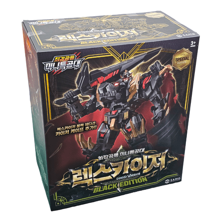 Miniforce Rexkaiser Black Edition Collectible Transforming Robot Figure 3-in-1 Dino Mecha Display Model 14+