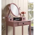 thumbnail image 2 of Moniys Wood Moniya Makeup Vanity Table and Stool Set, 2 of 5