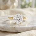 thumbnail image 3 of Rosec Jewels Lab Grown Diamond Engagement Ring for Women (5 Ct, E-VS1 Grade) - IGI Certified Diamond Solitaire Ring, 10K Yellow Gold, US 3.00, 3 of 8