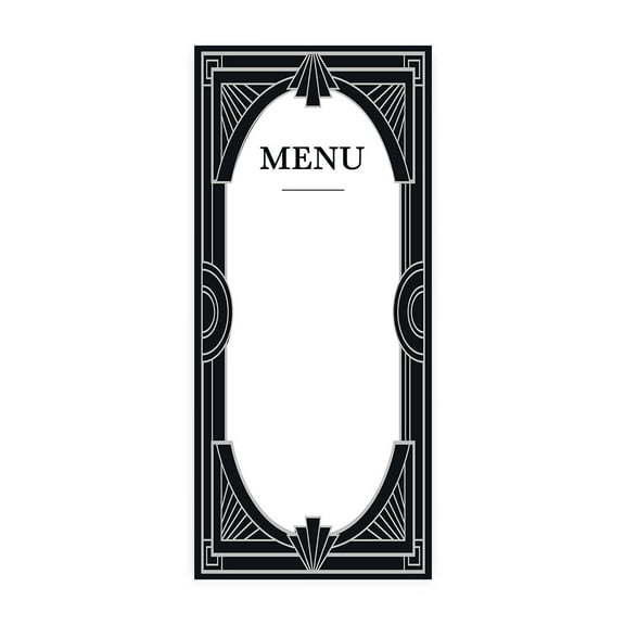 Koyal Wholesale Art Deco Printable Wedding Paper Menu Cards for DIY Printer, Pack of 52