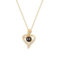 thumbnail image 4 of APIPEE 925 Sterling Silver Heart Rose Projection Necklace for Women, 4 of 5