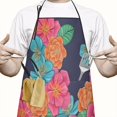 thumbnail image 2 of Pioneer Flower Floral Print Pattern Apron-Garden Aprons for Women with Pockets-Cotton Linen Waterproof Kitchen Cooking Gardening Aprons Adjustable for Kitchen,Cooking,BBQ and Salon 33x27 Inch, 2 of 7