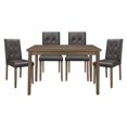 thumbnail image 2 of Knubmt Wooden Tabletop Dining Table Rectangular Dining Desk for Kitchen, Dining Room, Living Room, Brown, 2 of 5