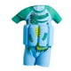 thumbnail image 5 of Traje de baño de flotación para niños, lindo traje de baño de manga corta ligero con diseño de dinosaurio verde 110 centímetros, 5 of 9