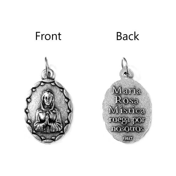 Saints Medals in oxidized silver made in Italy 1.0" x 0.7"